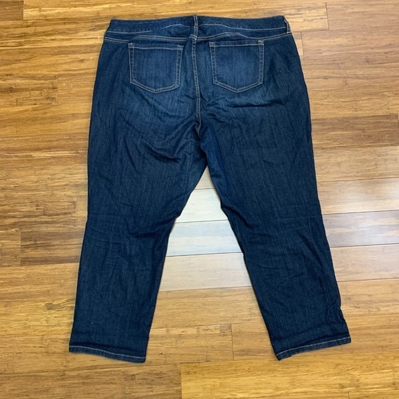 Torrid Ex-Boyfriend Jeans Womens 18 Blue Plus Size Crop Dark Wash Denim Straight - Picture 2 of 5